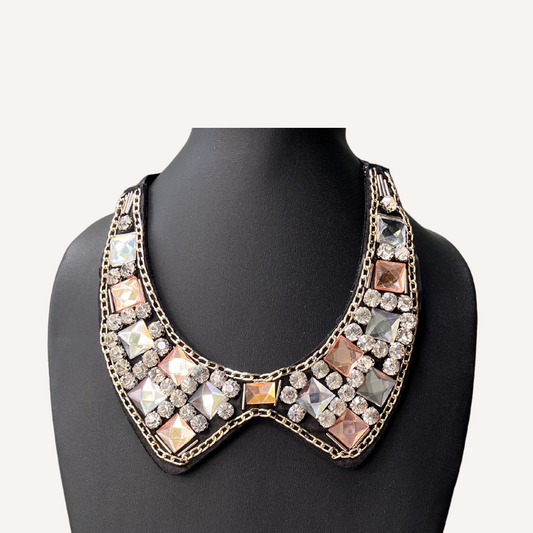 ReybyRupali Collar-Tie V shaped Statement Necklace