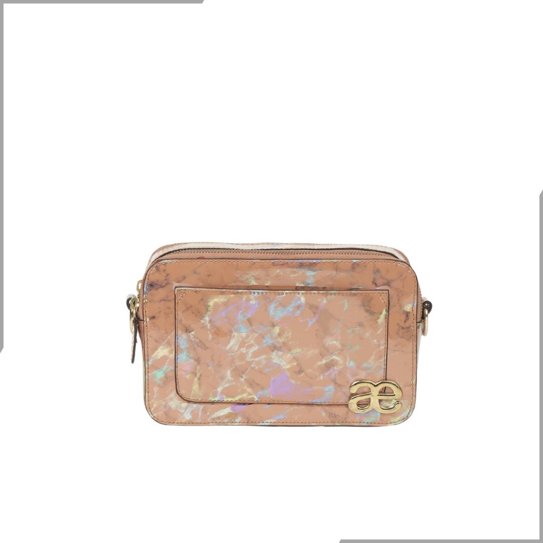 Aegte Aquamarine Marble  Solid Box Crossbody Shoulder Bag with Detachable Broad Belt (7880083505365)