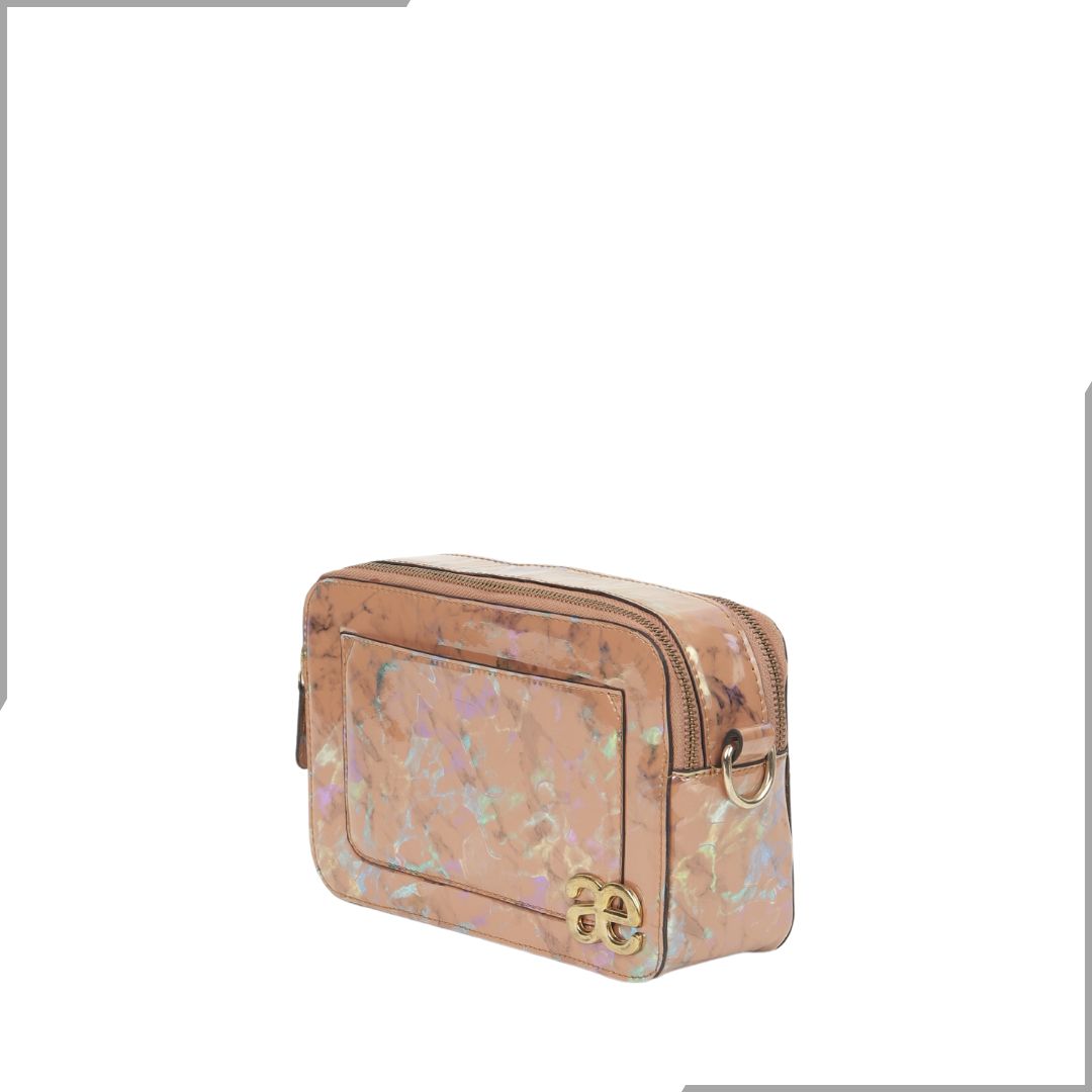 Aegte Aquamarine Marble  Solid Box Crossbody Shoulder Bag with Detachable Broad Belt (7880083505365)