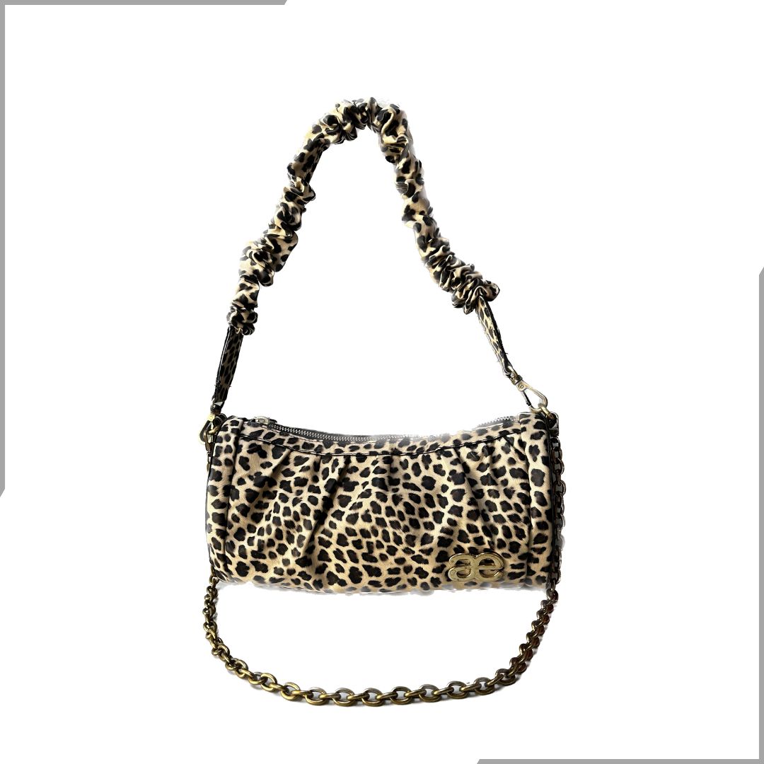Aegte Sunny Yellow Pleated Duffle Bag with detachable Ruffled Handle and Long Chain Carry (7933349429461)