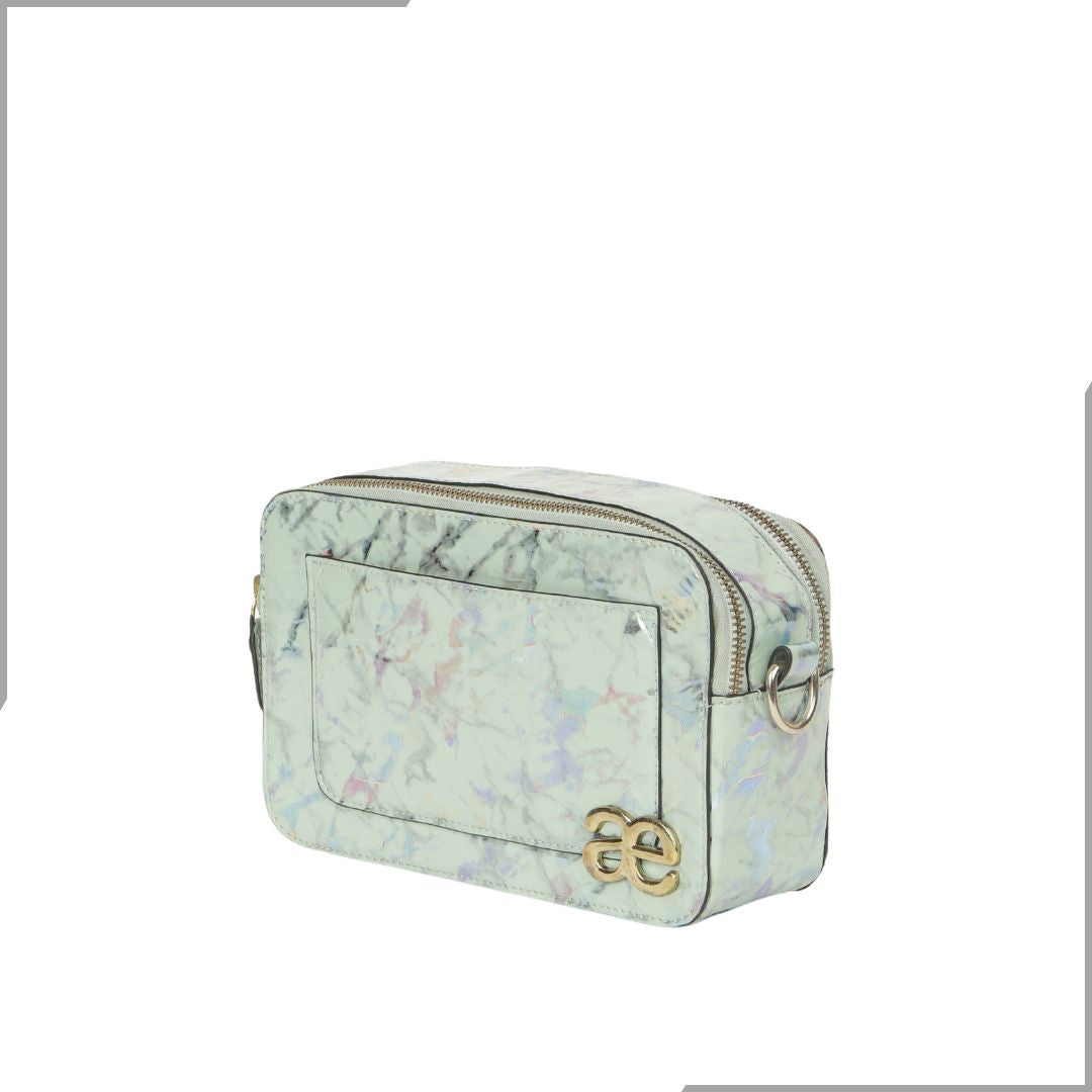 Aegte Blush Pink Marble Solid Box Crossbody Shoulder Bag with Detachable Broad Belt (7880088125653)