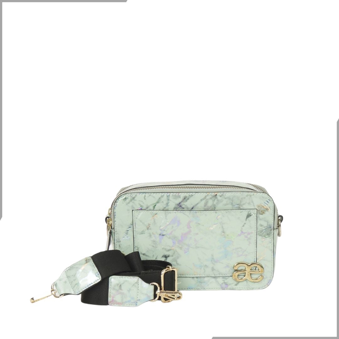 Aegte Blush Pink Marble Solid Box Crossbody Shoulder Bag with Detachable Broad Belt (7880088125653)