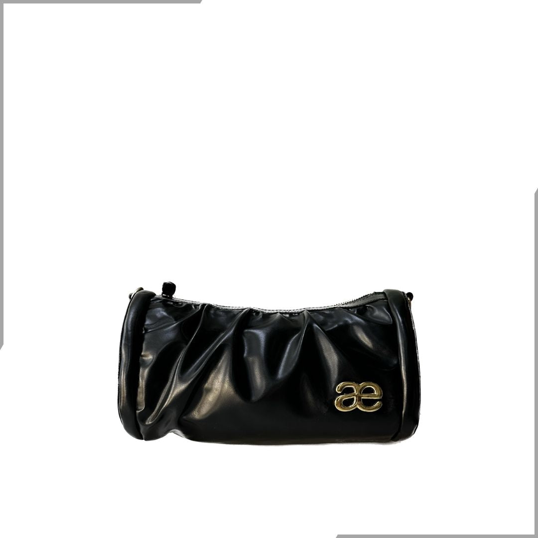 Aegte Sunny Yellow Pleated Duffle Bag with detachable Ruffled Handle and Long Chain Carry (7933349429461)