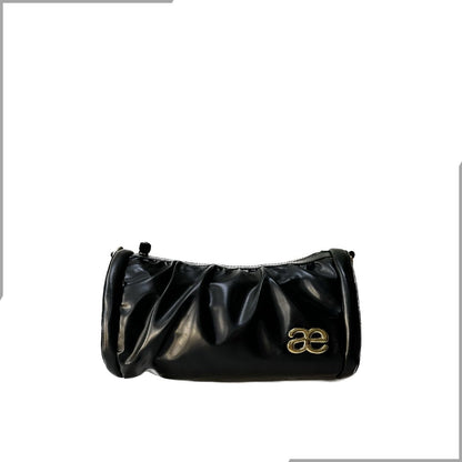 Aegte Sunny Yellow Pleated Duffle Bag with detachable Ruffled Handle and Long Chain Carry (7933349429461)