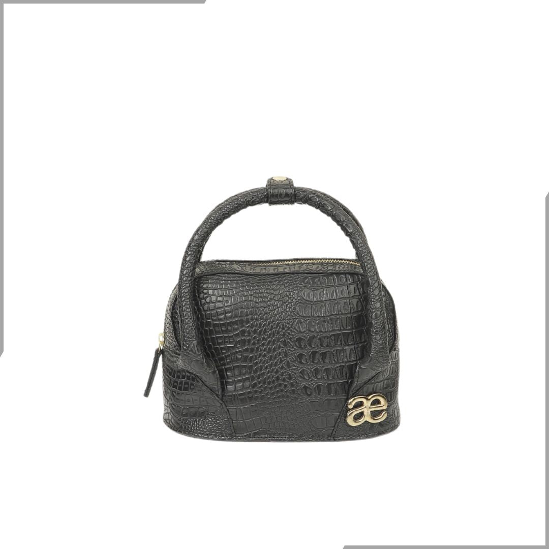 Aegte Carry it in Style Croco Tan Brown Leather Bag with Detachable Sling Strap (7923289587925)