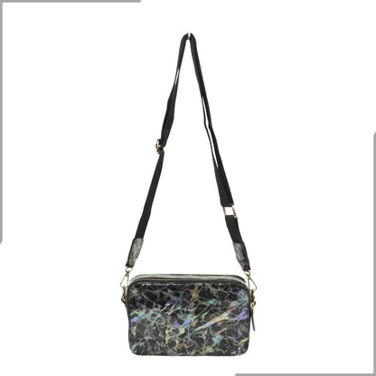 Aegte Aquamarine Marble  Solid Box Crossbody Shoulder Bag with Detachable Broad Belt (7880083505365)