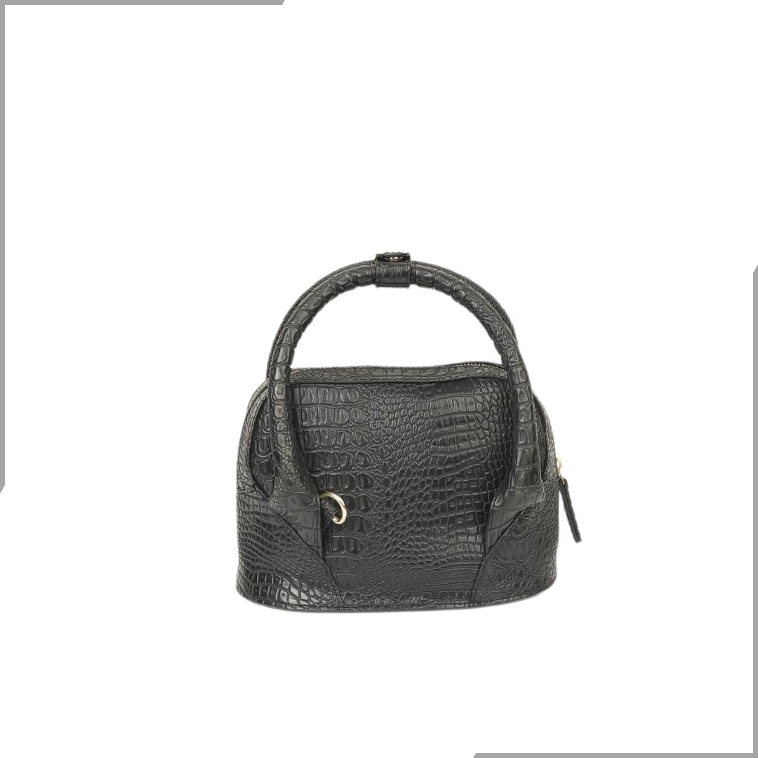 Aegte Carry it in Style Croco Tan Brown Leather Bag with Detachable Sling Strap (7923289587925)