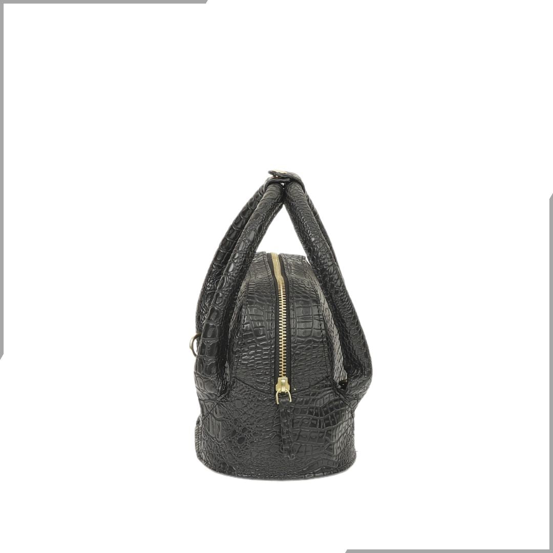 Aegte Carry it in Style Croco Tan Brown Leather Bag with Detachable Sling Strap (7923289587925)