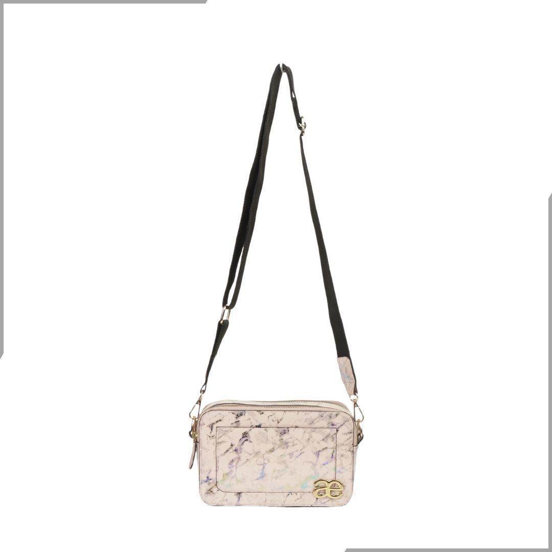 Aegte Aquamarine Marble  Solid Box Crossbody Shoulder Bag with Detachable Broad Belt (7880083505365)
