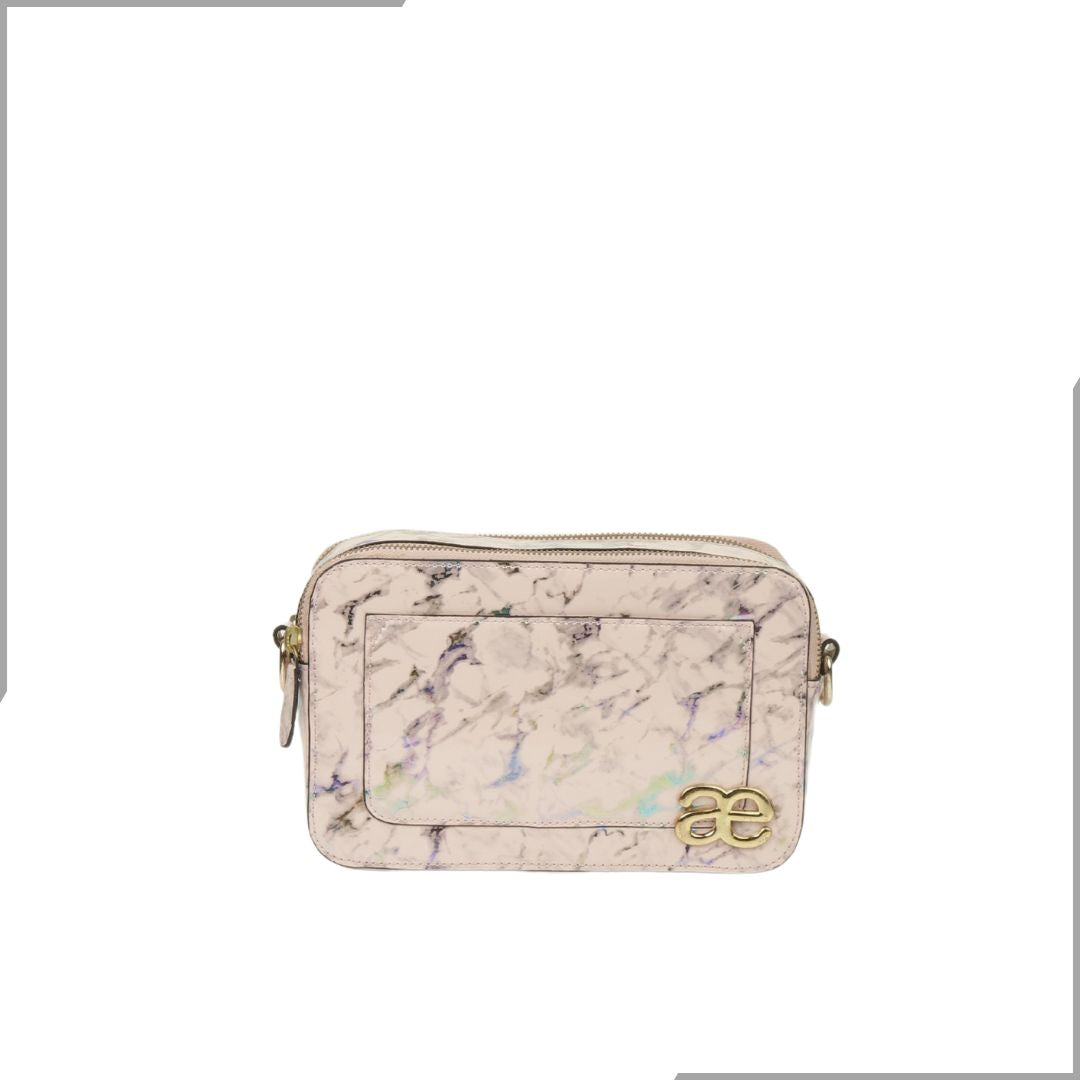 Aegte Aquamarine Marble  Solid Box Crossbody Shoulder Bag with Detachable Broad Belt (7880083505365)