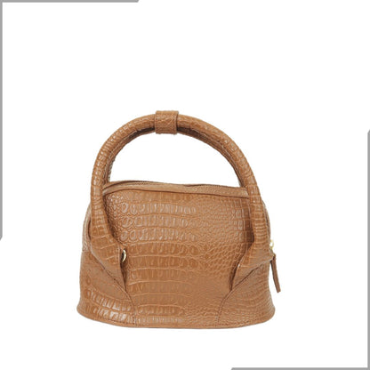 Aegte Carry it in Style Croco Black Leather Bag with Detachable Sling Strap (7923281690837)
