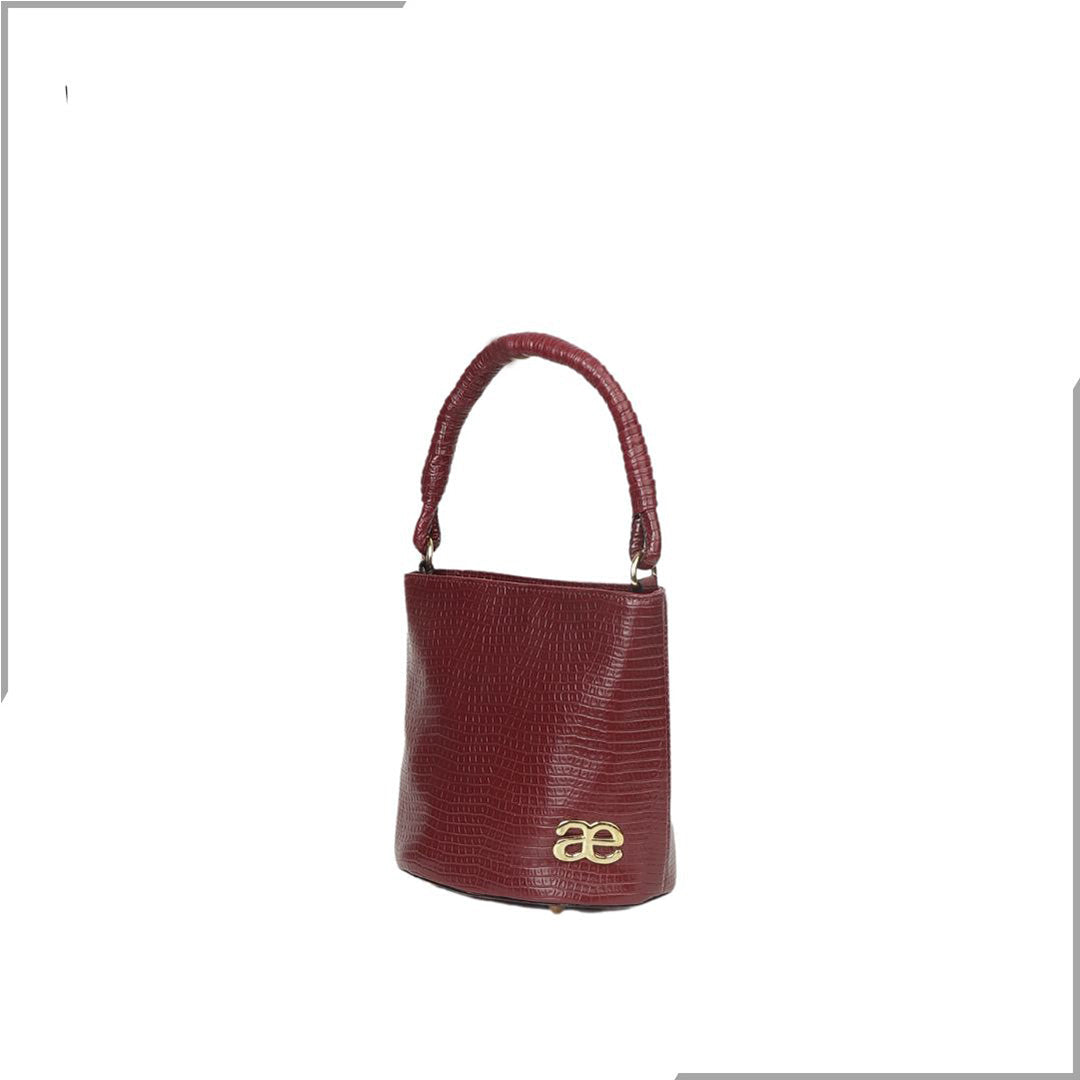 Aegte Barbie Pink Bucket Handbag with handwoven Cuff Hold & Long Sling Carry Belt (7880021016789)