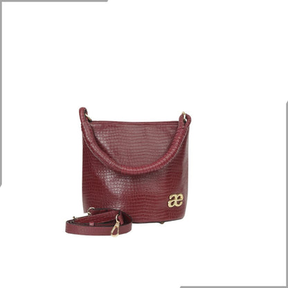 Aegte Barbie Pink Bucket Handbag with handwoven Cuff Hold & Long Sling Carry Belt (7880021016789)