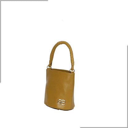 Aegte Barbie Pink Bucket Handbag with handwoven Cuff Hold & Long Sling Carry Belt (7880021016789)