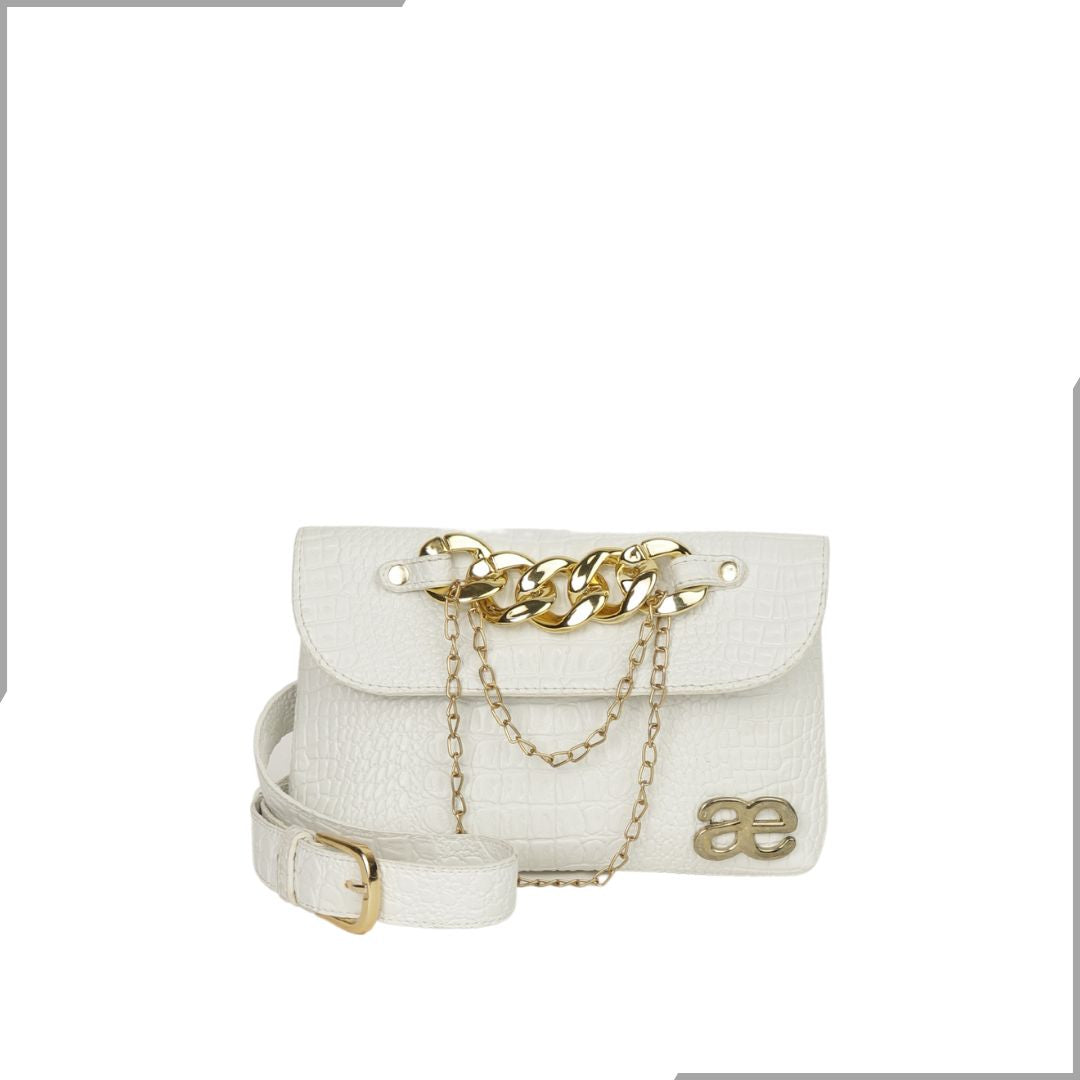 Aegte Croco Black Waist Belt Bag (7895831314645)