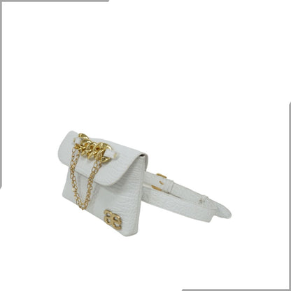 Aegte Croco White Waist Belt Bag (7895832658133)