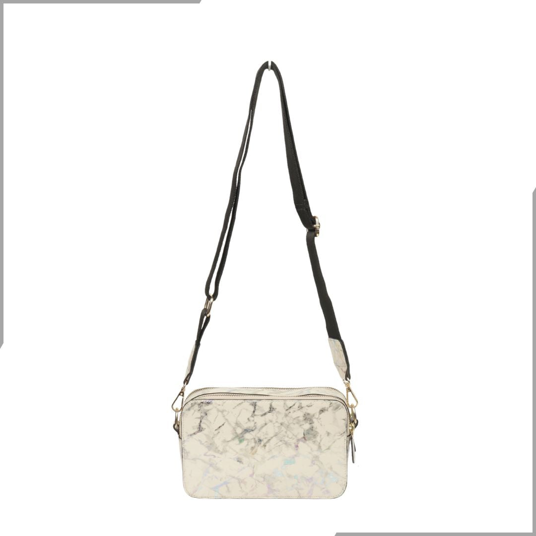 Aegte Aquamarine Marble  Solid Box Crossbody Shoulder Bag with Detachable Broad Belt (7880083505365)