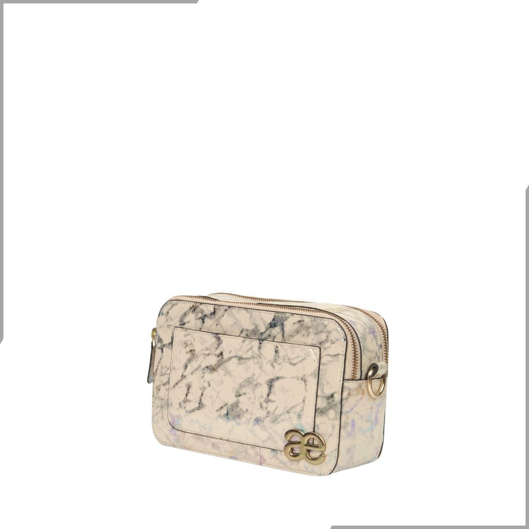 Aegte Aquamarine Marble  Solid Box Crossbody Shoulder Bag with Detachable Broad Belt (7880083505365)