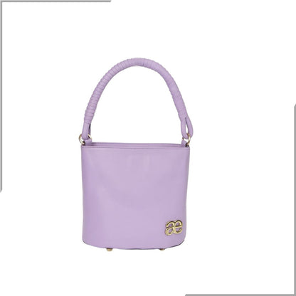 Aegte Barbie Pink Bucket Handbag with handwoven Cuff Hold & Long Sling Carry Belt (7880021016789)