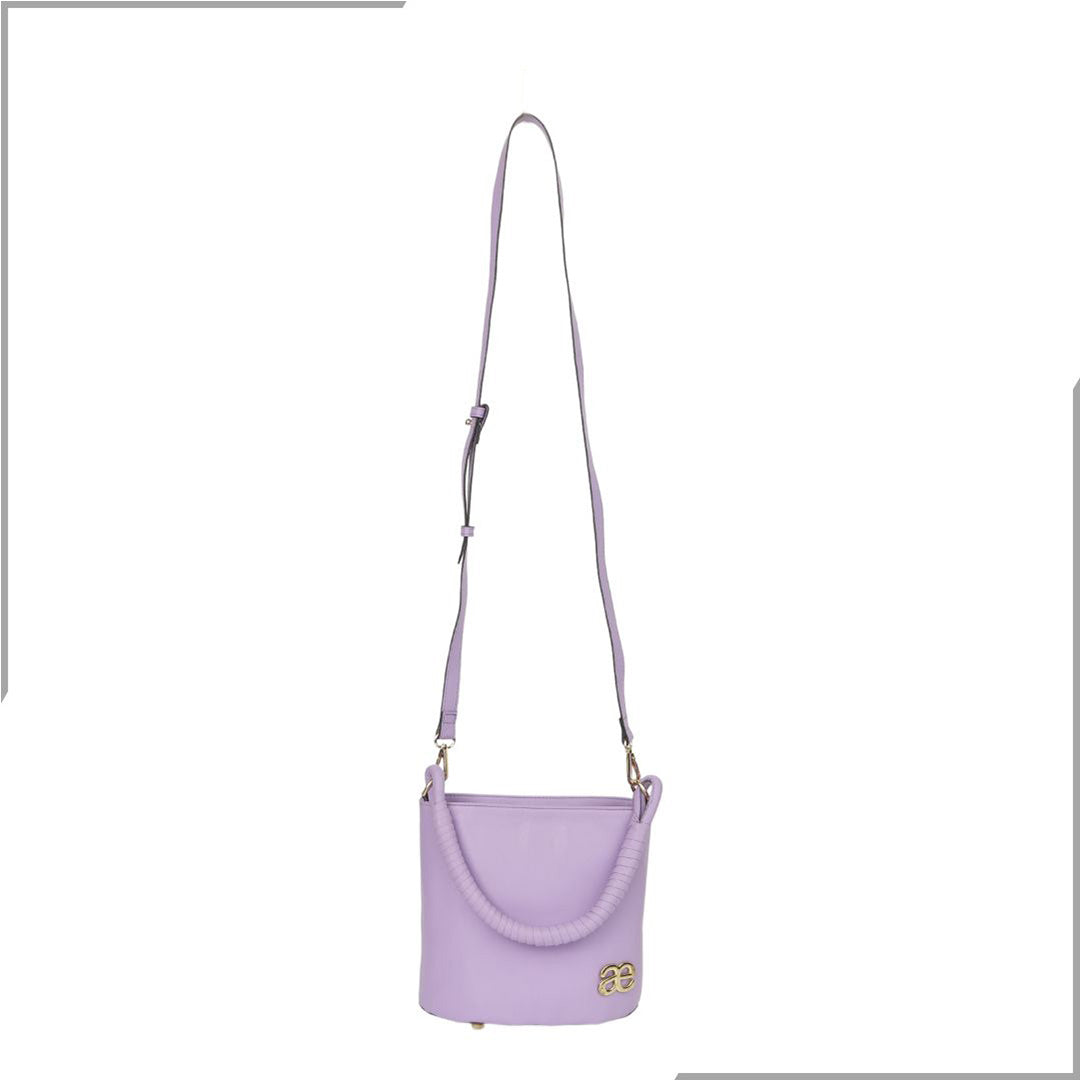 Aegte Barbie Pink Bucket Handbag with handwoven Cuff Hold & Long Sling Carry Belt (7880021016789)