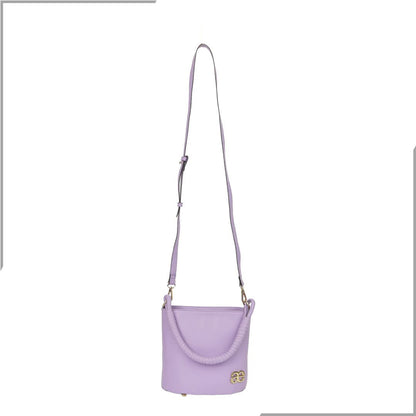 Aegte Barbie Pink Bucket Handbag with handwoven Cuff Hold & Long Sling Carry Belt (7880021016789)