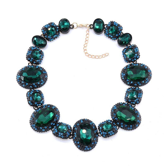 Aegte Emerald Shining Diva Statement Necklace (7877685739733)