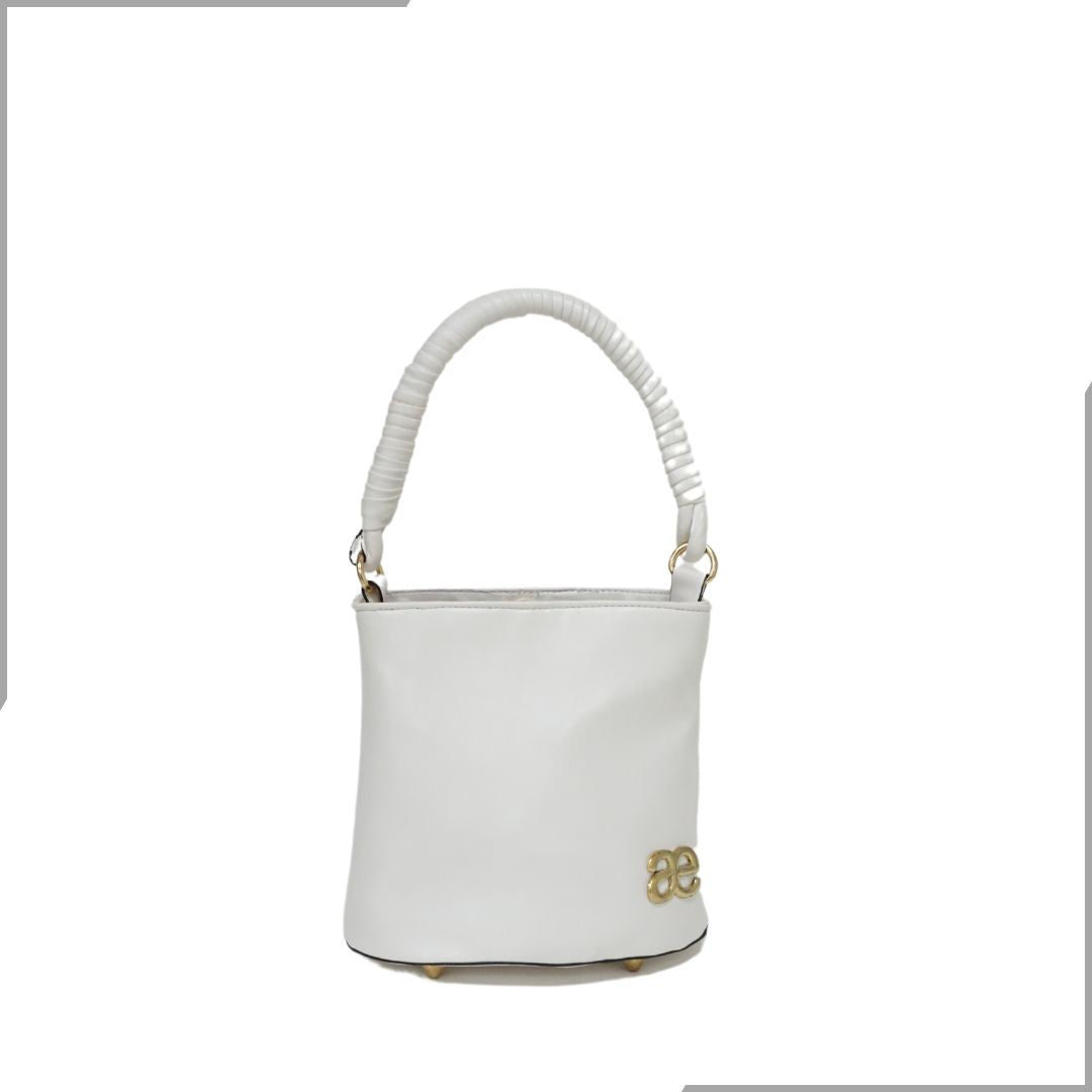 Aegte Vibrant Aqua Bucket Handbag with handwoven Cuff Hold & Long Sling Carry Belt (7880020132053)
