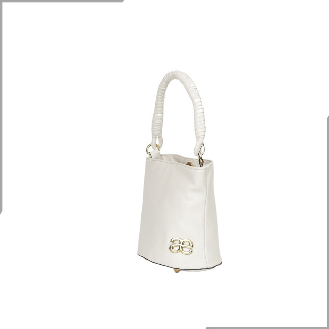 Aegte Carrot Pink Bucket Handbag with handwoven Cuff Hold & Long Sling Carry Belt (7880019771605)