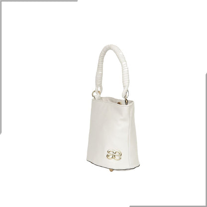 Aegte Carrot Pink Bucket Handbag with handwoven Cuff Hold & Long Sling Carry Belt (7880019771605)