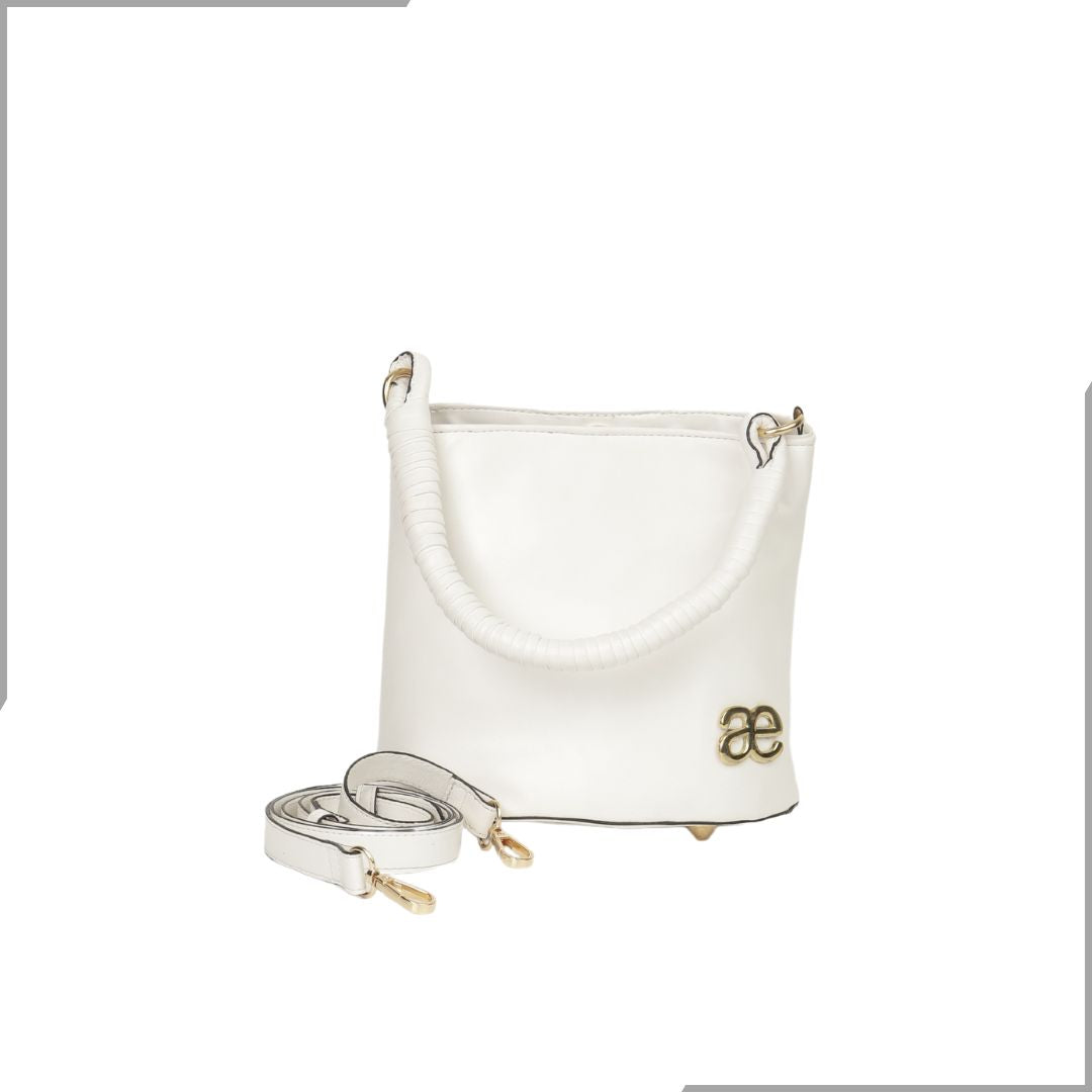 Aegte Love for Lavender Bucket Handbag with handwoven Cuff Hold & Long Sling Carry Belt (7854068596949)