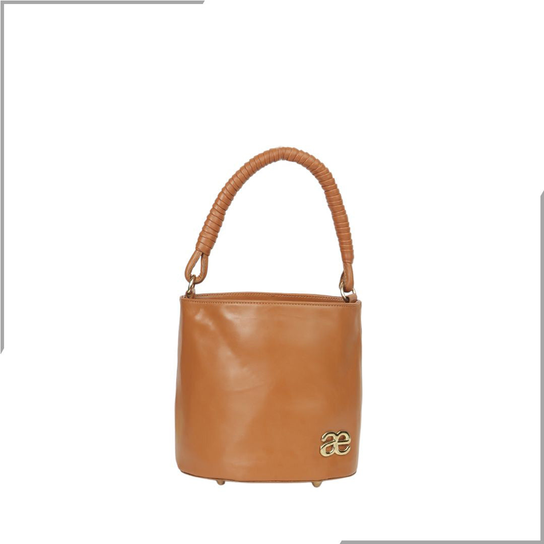 Aegte Barbie Pink Bucket Handbag with handwoven Cuff Hold & Long Sling Carry Belt (7880021016789)