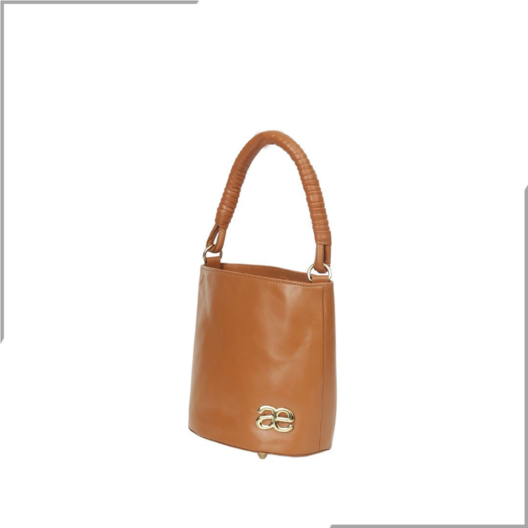 Aegte Barbie Pink Bucket Handbag with handwoven Cuff Hold & Long Sling Carry Belt (7880021016789)