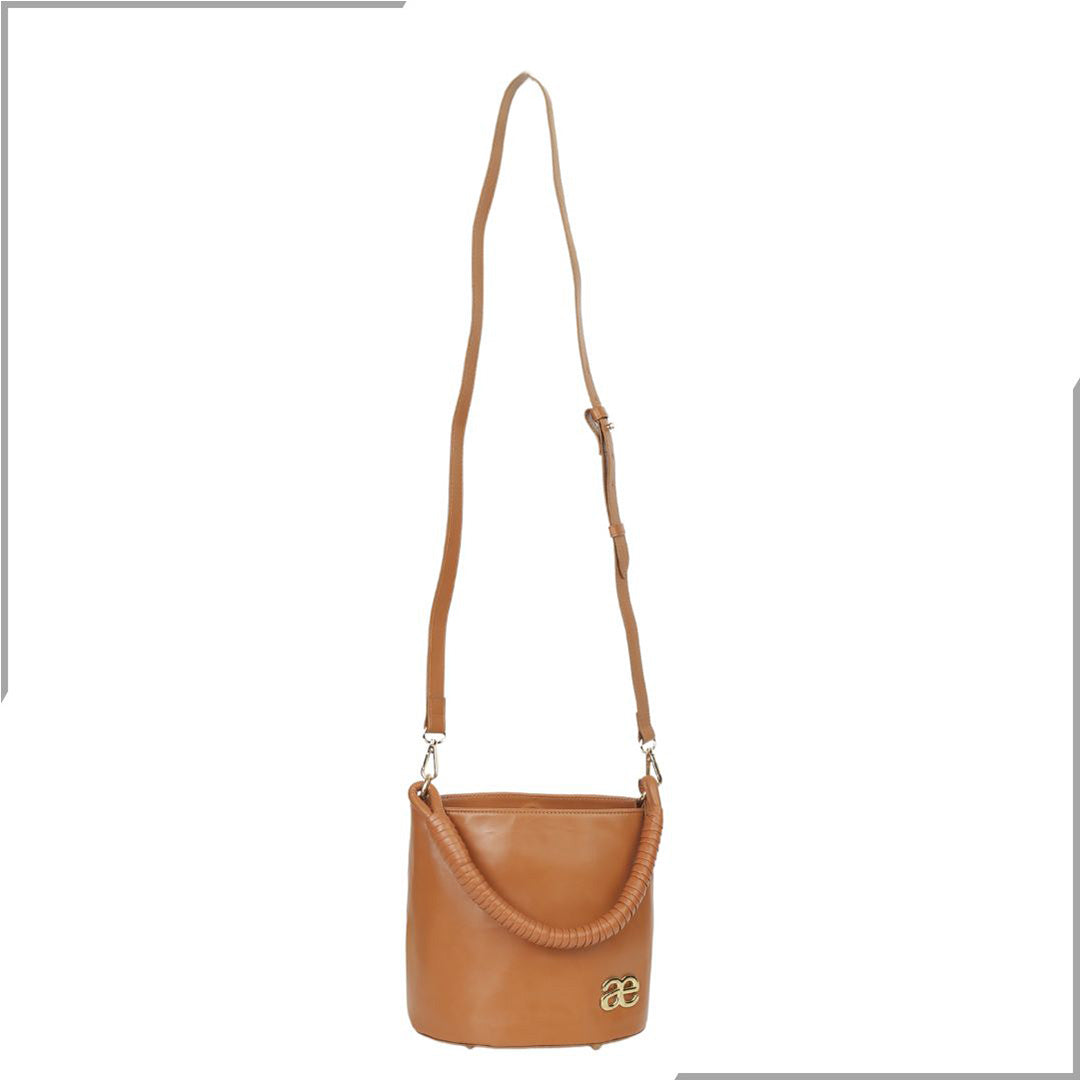Aegte Barbie Pink Bucket Handbag with handwoven Cuff Hold & Long Sling Carry Belt (7880021016789)