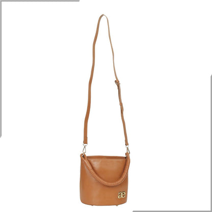 Aegte Barbie Pink Bucket Handbag with handwoven Cuff Hold & Long Sling Carry Belt (7880021016789)