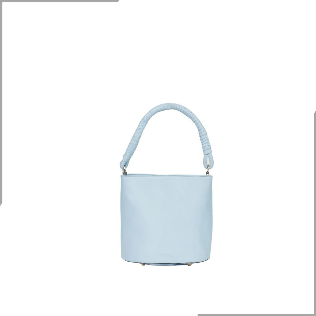 Aegte Barbie Pink Bucket Handbag with handwoven Cuff Hold & Long Sling Carry Belt (7880021016789)