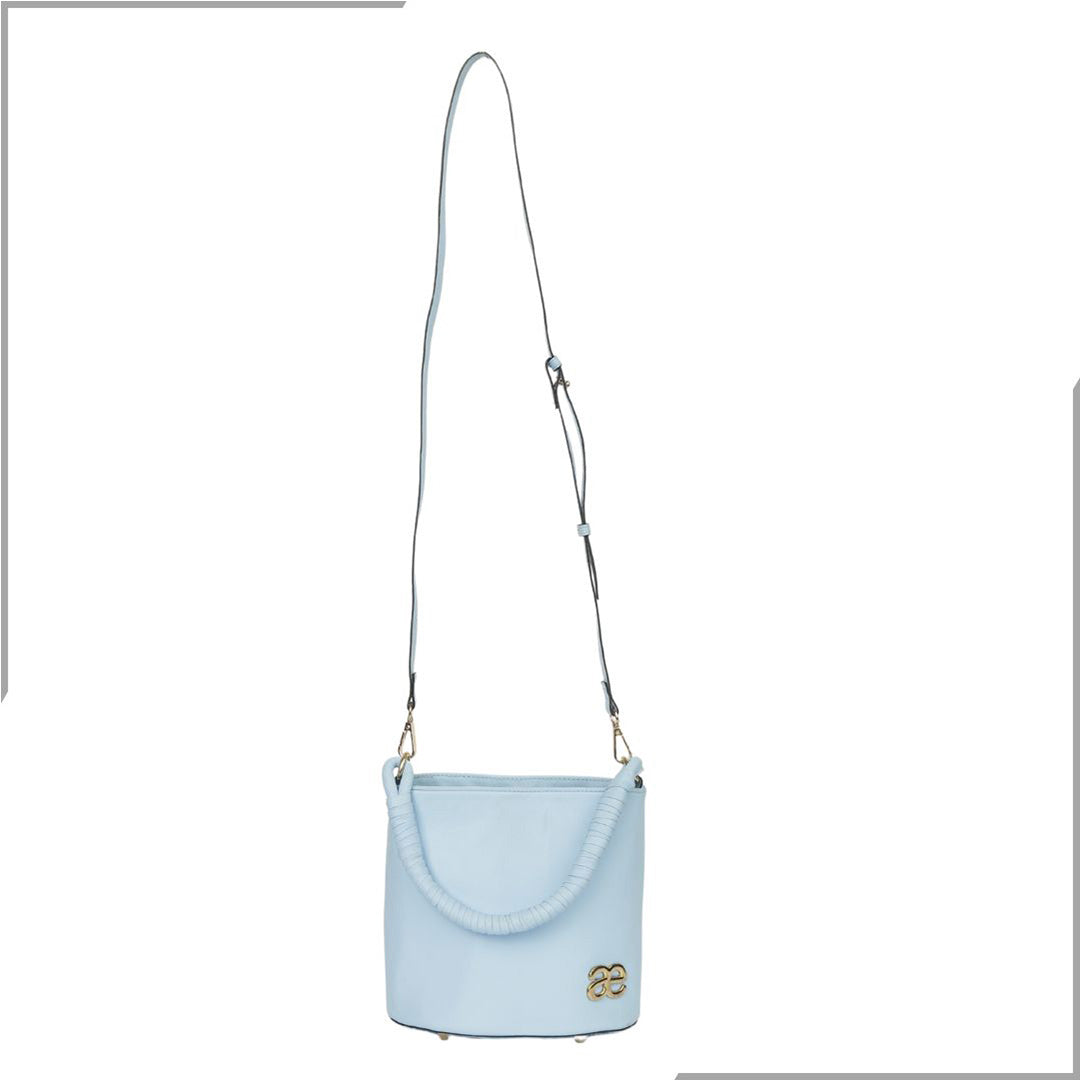 Aegte Barbie Pink Bucket Handbag with handwoven Cuff Hold & Long Sling Carry Belt (7880021016789)