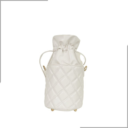 Aegte Quilted Trendy Tan Drawstring Potli Bag (7923307675861)