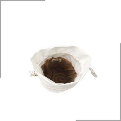 Aegte Quilted Chocolaty Brown Drawstring Potli Bag (7794673844437)