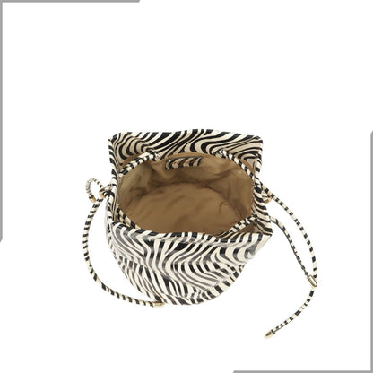 Aegte Snake Print Potli Round Bag with Golden Convertible Chain Strap & Long Sling Carry Belt (7870765957333)